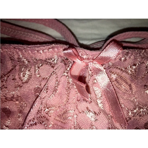 Blush Lace Panties, Sheer Backside and Bow, XS new - Picture 7 of 7